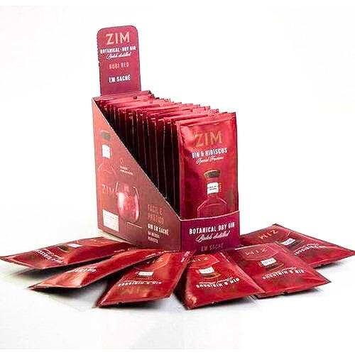 GIN ZIM RUBI RED 50ML VERM SACHE