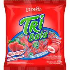 BALA TRIBALA 500GR MORANGO MACIA