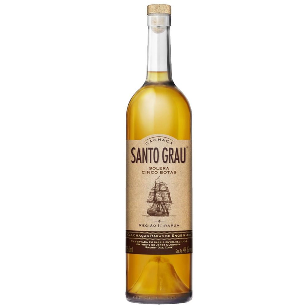 CACHAÇA SANTO GRAU 750ML 5 BOTAS